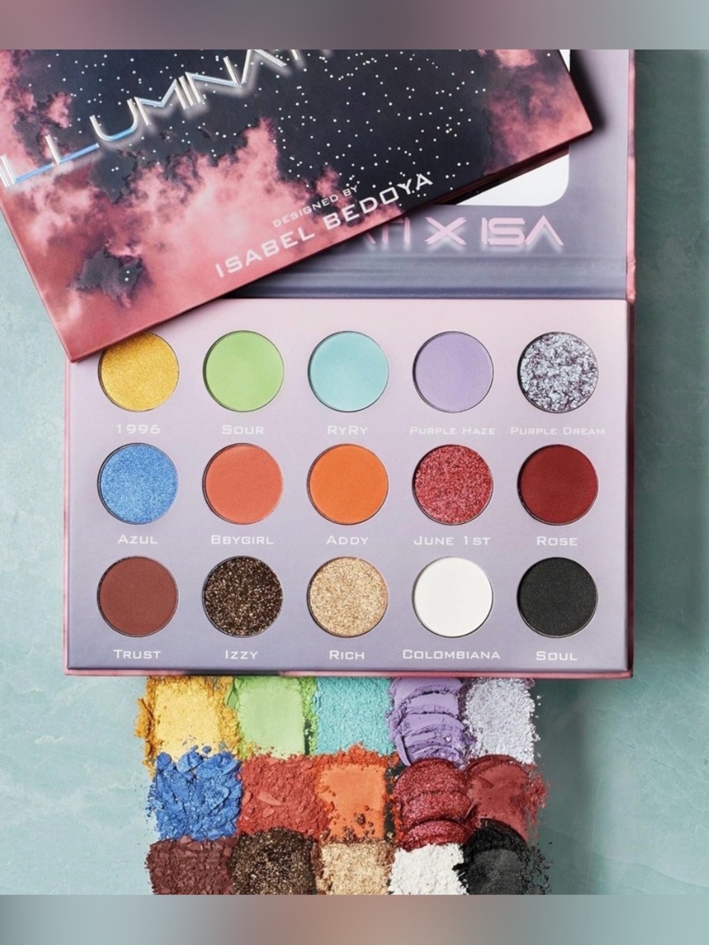 Illuminati x ISA Glam Eyeshadow Palette Isabel Bedoya 15 Shades New